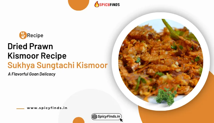 Delicious dried prawns kismoor (Sukhya Sungtachi Kismoor) garnished with fresh coriander, onions, and grated coconut